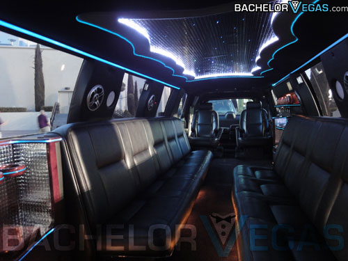 SUV stretch limo interior design