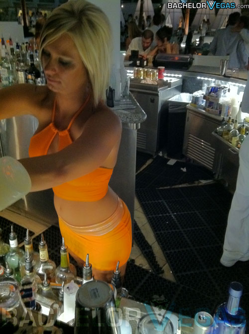 Nikki Beach coctail waitress