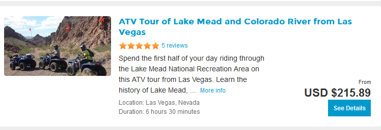 ATV Tour of Lake Mead and Colorado River from Las Vegas