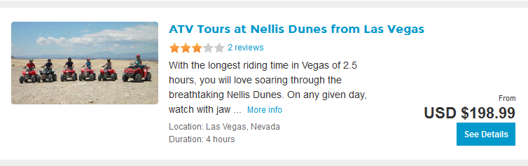 ATV Tours at Nellis Dunes from Las Vegas